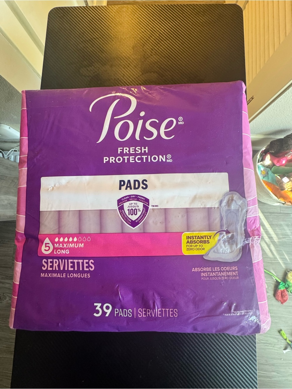 Poise Fresh Protection Pads - Purple Packaging